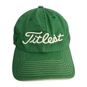 Titleist Green Golf Hat Adjustable Strapback Embroidered Logo